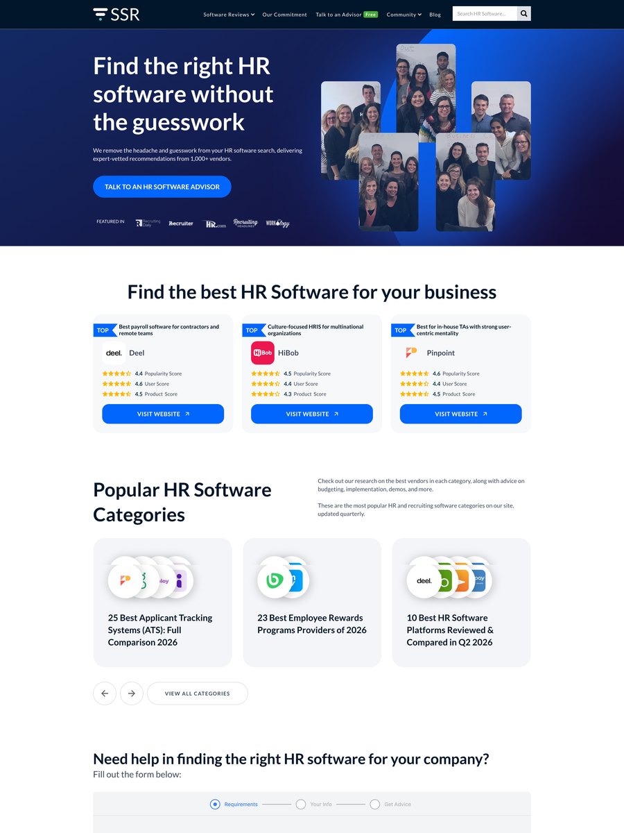 Webseiten-Projekt SelectSoftwareReviews